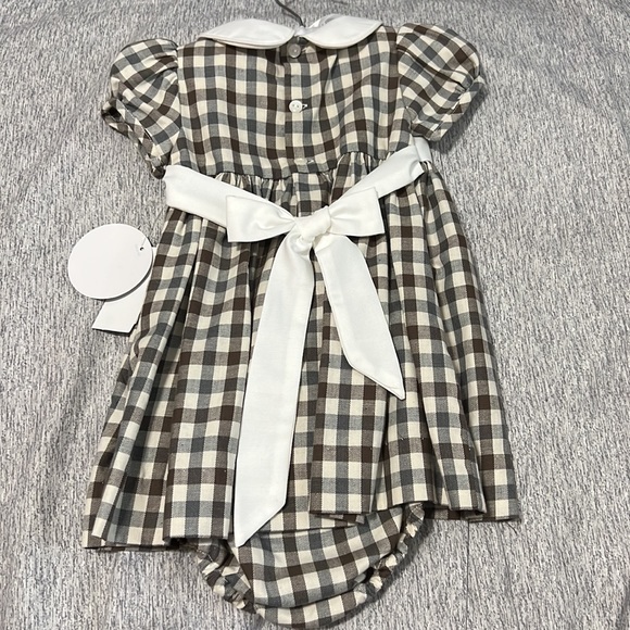 Edgehill Collection Plaid Peter Pan Collar Short Sleeve A-Line Dress - Picture 10 of 11